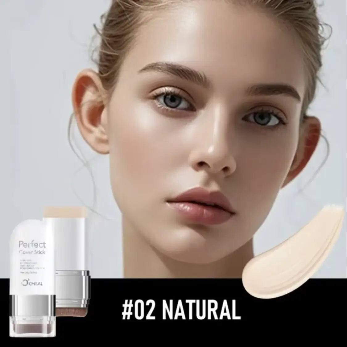 6-Color Dual-Ended 2-In-1 Concealer Foundation Stick: Waterproof, Sweat-Proof, Long-Lasting, Shine-Free Matte Natural Coverage, Covers Dark Circles and Acne Marks, Multi-Use for Highlighting & Nose Contour, Versatile Daily Makeup Tool & Perfect Daily Gift