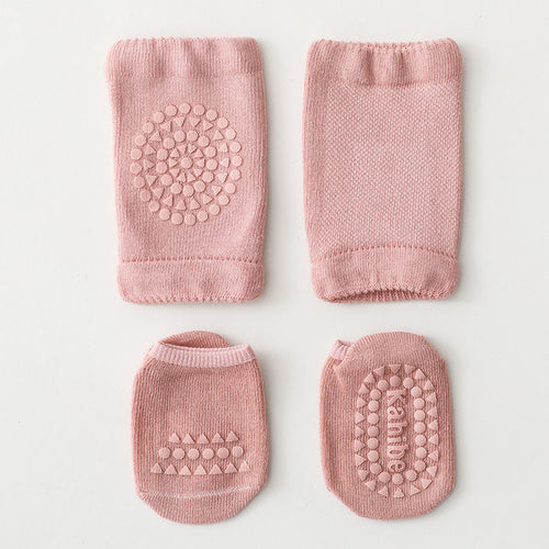 Children'S Knee Pad Terry Floor Socks Set Toddler Protection