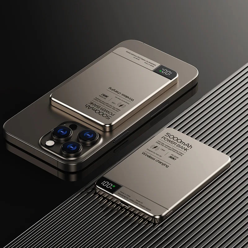 Ultra Wireless Magnetic Power Bank CCC Travel Portable Fast Charging Capacity Digital External Battery for Magsafe Iphone