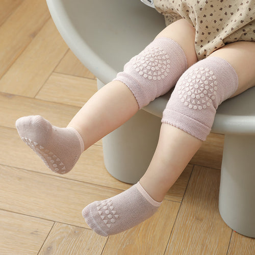 Children'S Knee Pad Terry Floor Socks Set Toddler Protection