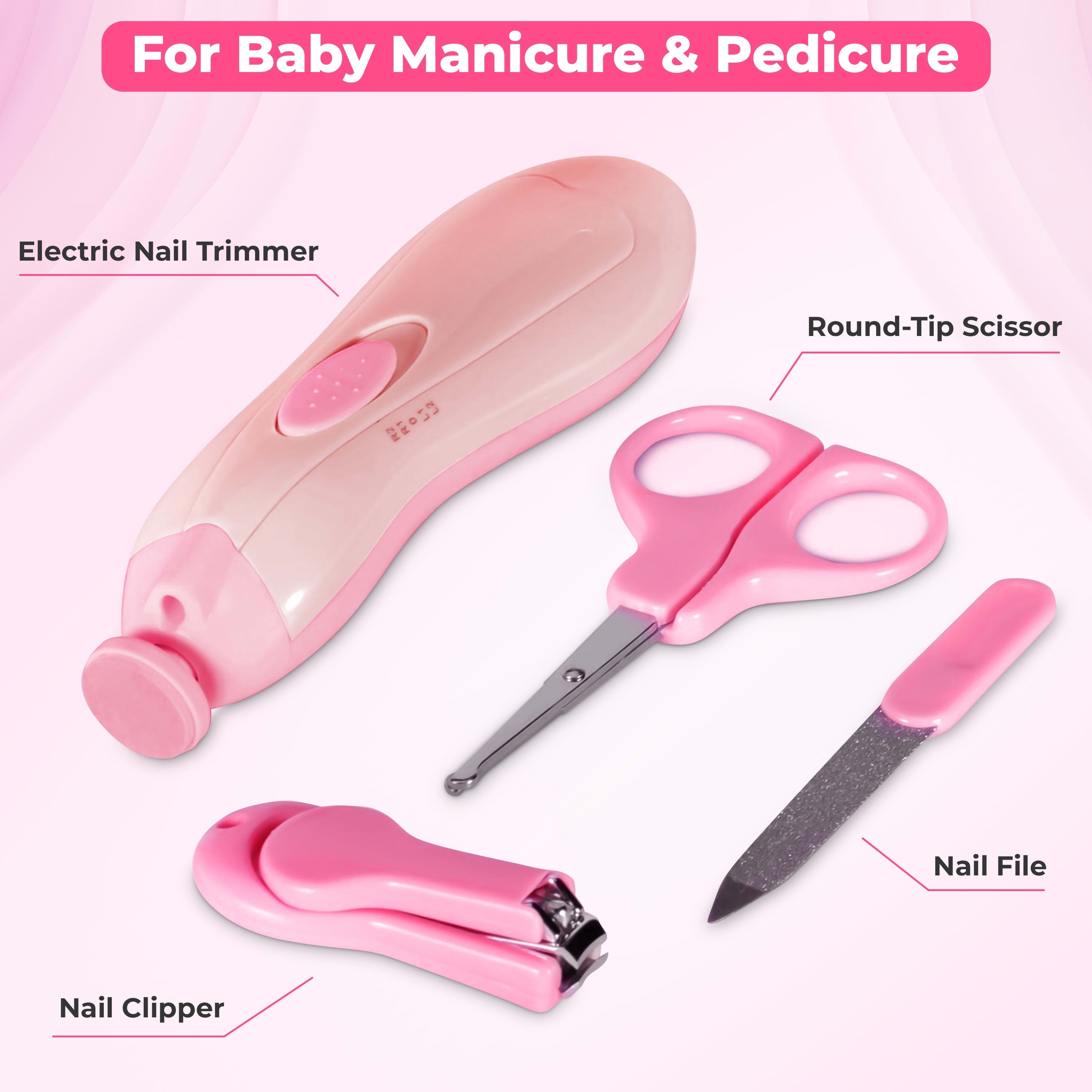 Pelican Parrot Essentials, 18 in 1 Baby Health & Grooming Kit, Pink