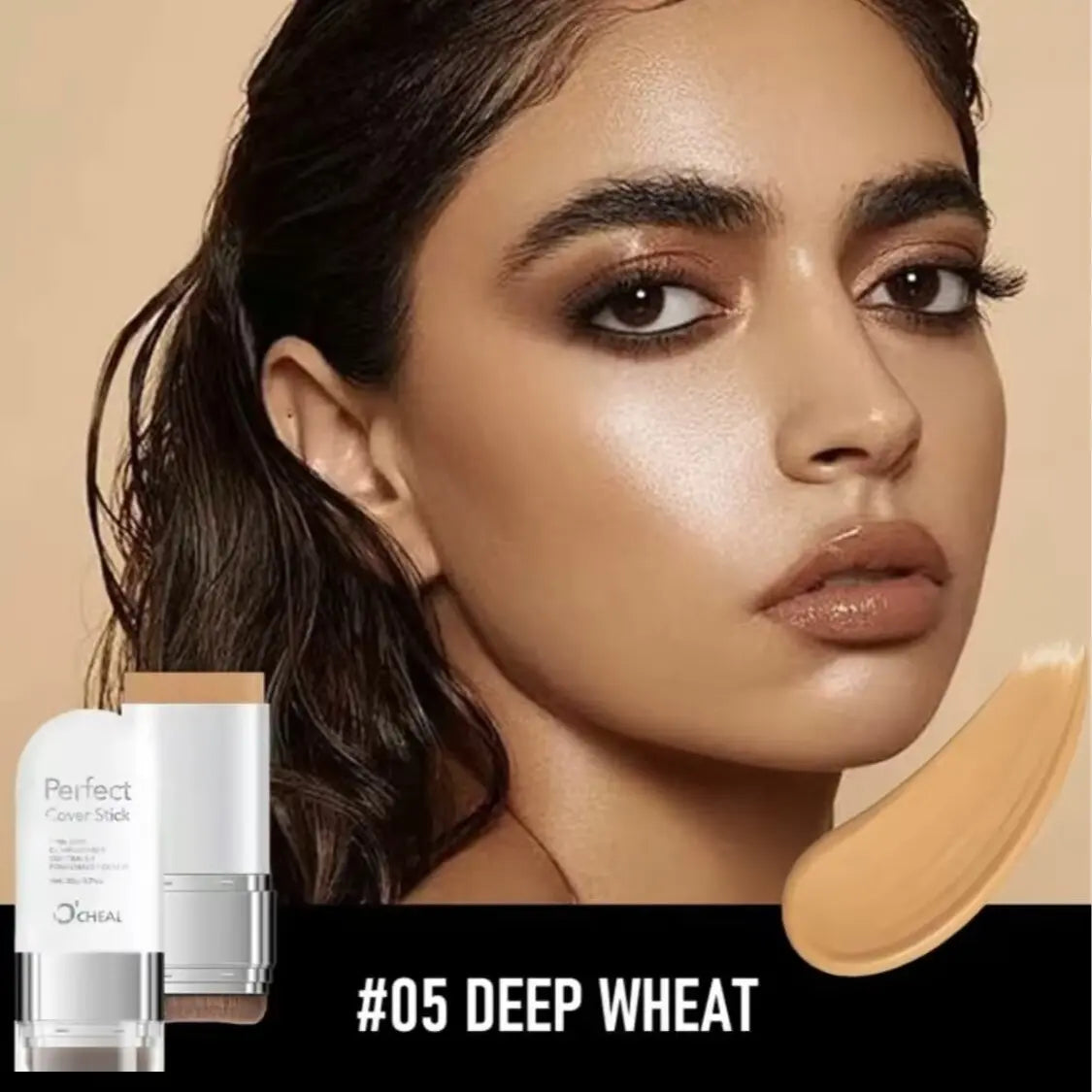 6-Color Dual-Ended 2-In-1 Concealer Foundation Stick: Waterproof, Sweat-Proof, Long-Lasting, Shine-Free Matte Natural Coverage, Covers Dark Circles and Acne Marks, Multi-Use for Highlighting & Nose Contour, Versatile Daily Makeup Tool & Perfect Daily Gift