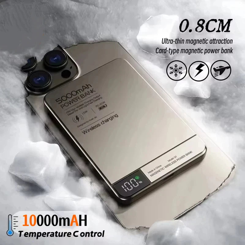 Ultra Wireless Magnetic Power Bank CCC Travel Portable Fast Charging Capacity Digital External Battery for Magsafe Iphone